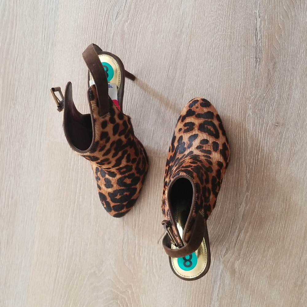 Leopard print booties